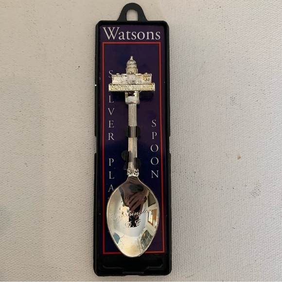 Washington DC Capital Collector Souvenir Spoon Watsons Silver Plated W Box 4.25" - Picture 5 of 10